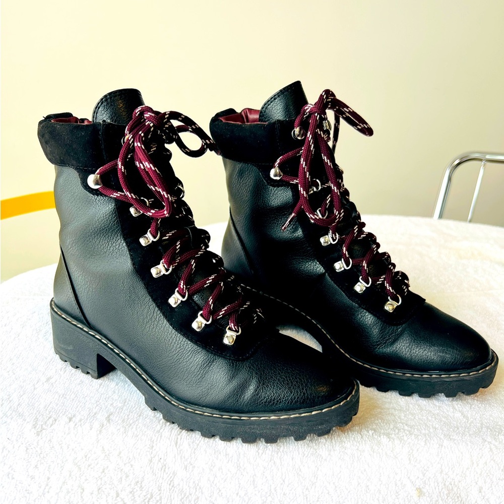 H&M Black Lace Up Chelsea Combat Boot